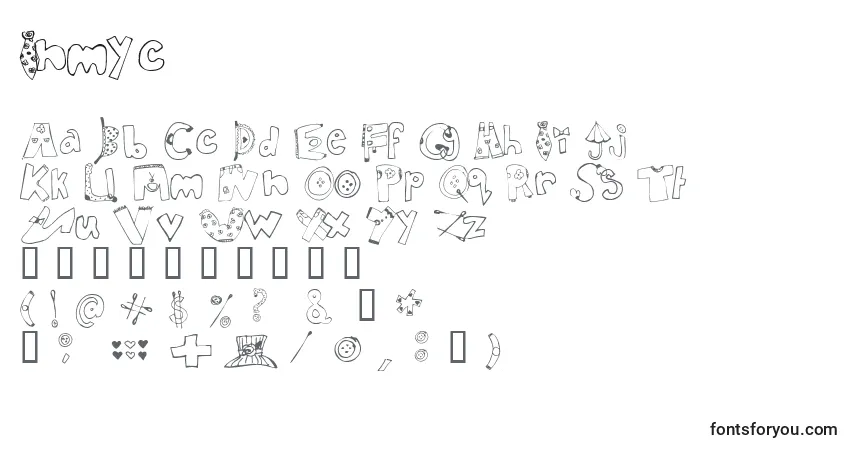 Schriftart Inmyc    (130348) – Alphabet, Zahlen, spezielle Symbole
