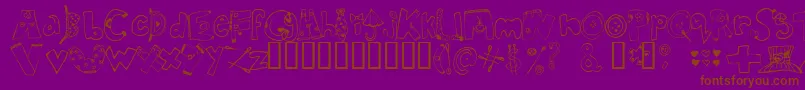 Inmyc    Font – Brown Fonts on Purple Background