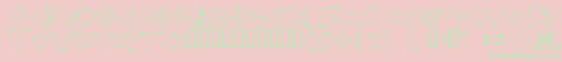 Inmyc    Font – Green Fonts on Pink Background