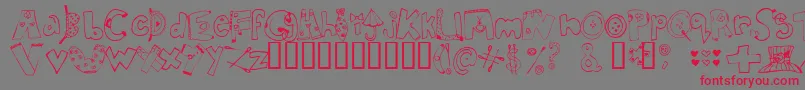 Inmyc    Font – Red Fonts on Gray Background