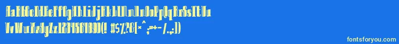 Innocent Font – Yellow Fonts on Blue Background