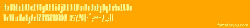 Innocent Font – Yellow Fonts on Orange Background