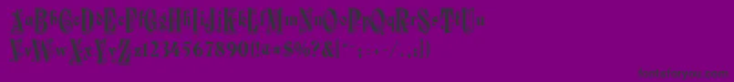 フォントWaterlily – 紫の背景に黒い文字