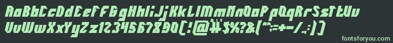 フォントINOVATION Bold – 黒い背景に緑の文字