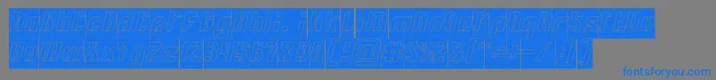 INOVATION Hollow Inverse Font – Blue Fonts on Gray Background