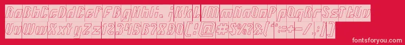 フォントINOVATION Hollow Inverse – 赤い背景にピンクのフォント