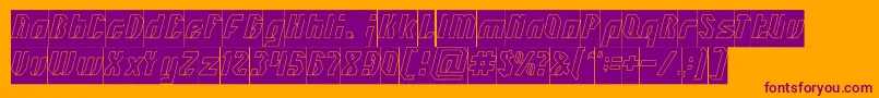 INOVATION Hollow Inverse Font – Purple Fonts on Orange Background