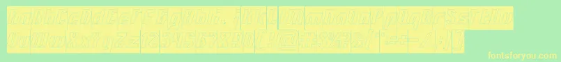 INOVATION Hollow Inverse Font – Yellow Fonts on Green Background