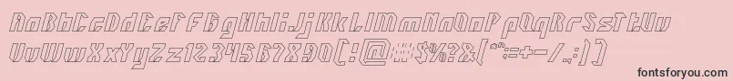 INOVATION Hollow Font – Black Fonts on Pink Background