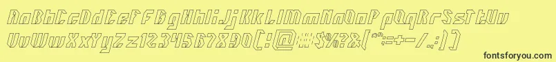 INOVATION Hollow Font – Black Fonts on Yellow Background