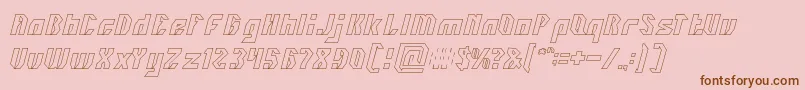 INOVATION Hollow Font – Brown Fonts on Pink Background