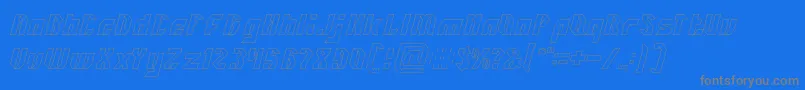 INOVATION Hollow Font – Gray Fonts on Blue Background