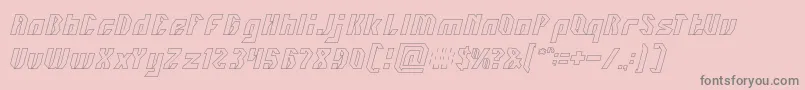 INOVATION Hollow Font – Gray Fonts on Pink Background