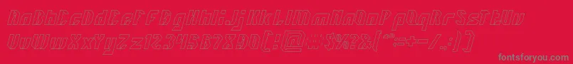 INOVATION Hollow Font – Gray Fonts on Red Background