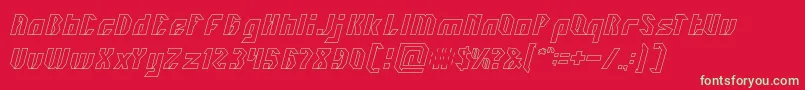 INOVATION Hollow Font – Green Fonts on Red Background