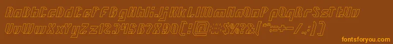 INOVATION Hollow Font – Orange Fonts on Brown Background