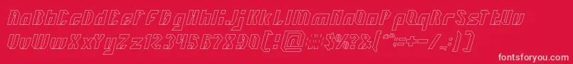 INOVATION Hollow Font – Pink Fonts on Red Background