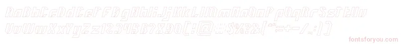 INOVATION Hollow Font – Pink Fonts on White Background