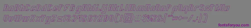 INOVATION Hollow Font – Purple Fonts on Gray Background