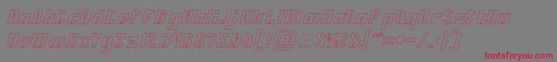 INOVATION Hollow Font – Red Fonts on Gray Background