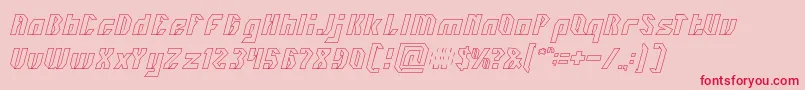 INOVATION Hollow Font – Red Fonts on Pink Background