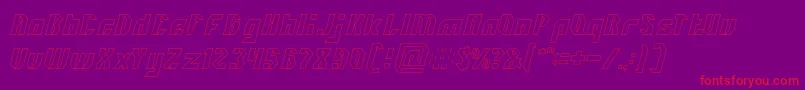 INOVATION Hollow Font – Red Fonts on Purple Background