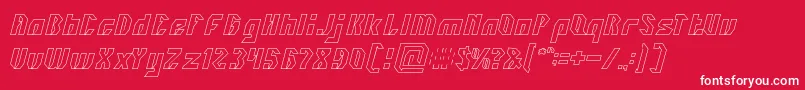 INOVATION Hollow Font – White Fonts on Red Background