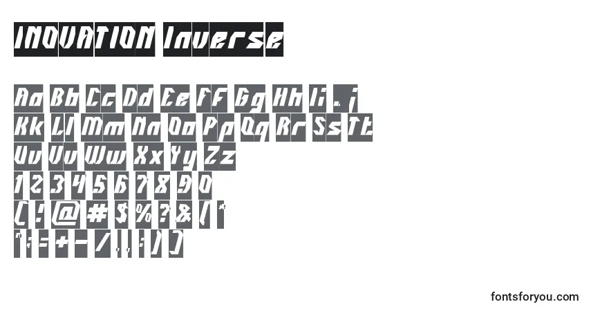 Schriftart INOVATION Inverse – Alphabet, Zahlen, spezielle Symbole