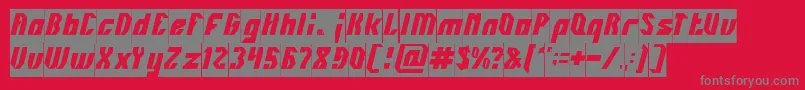フォントINOVATION Inverse – 赤い背景に灰色の文字