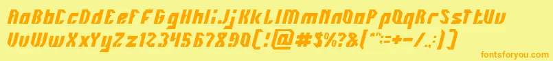 INOVATION Light-Schriftart – Orangefarbene Schriften auf gelbem Hintergrund
