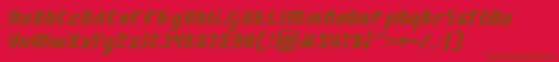 Fonte INOVATION – fontes marrons em um fundo vermelho