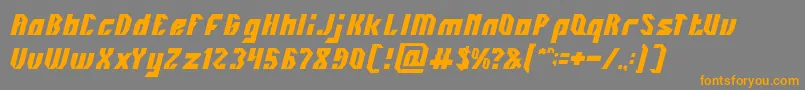 INOVATION-Schriftart – Orangefarbene Schriften auf grauem Hintergrund