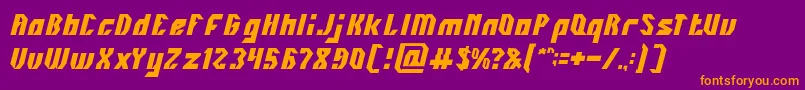 Czcionka INOVATION – pomarańczowe czcionki na fioletowym tle