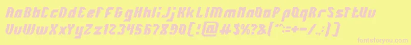 INOVATION Font – Pink Fonts on Yellow Background