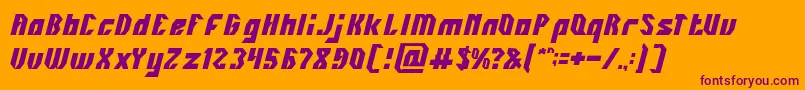 Шрифт INOVATION – фиолетовые шрифты на оранжевом фоне