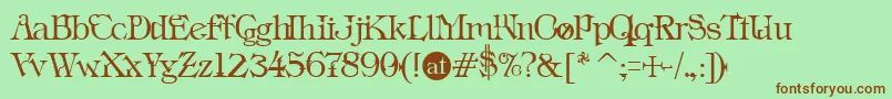 INS      Font – Brown Fonts on Green Background