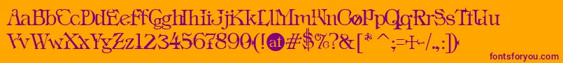 INS      Font – Purple Fonts on Orange Background