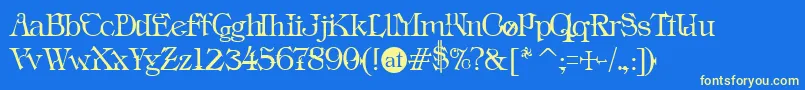 INS      Font – Yellow Fonts on Blue Background