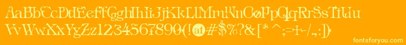 INS      Font – Yellow Fonts on Orange Background