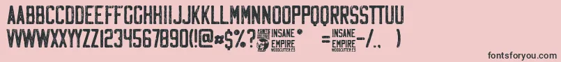 Police Insane Empire – polices noires sur fond rose