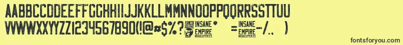 Police Insane Empire – polices noires sur fond jaune