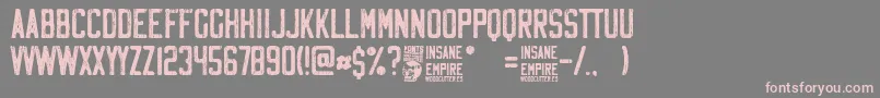 Шрифт Insane Empire – розовые шрифты на сером фоне