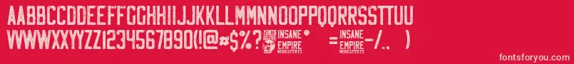 フォントInsane Empire – 赤い背景にピンクのフォント