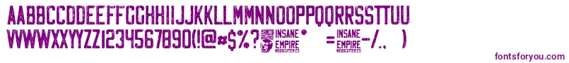 Insane Empire Font – Purple Fonts on White Background