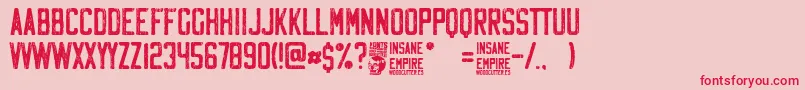 Insane Empire Font – Red Fonts on Pink Background