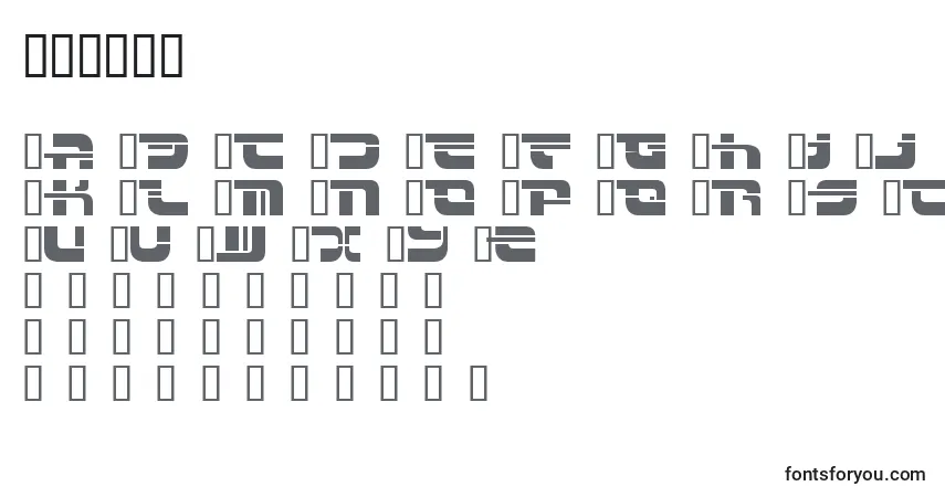 A fonte INSERT   (130359) – alfabeto, números, caracteres especiais