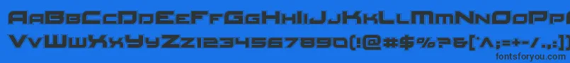 Redrocketacad Font – Black Fonts on Blue Background