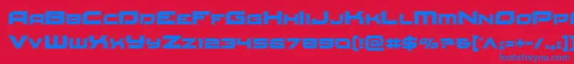 Redrocketacad Font – Blue Fonts on Red Background