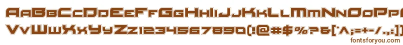 Шрифт Redrocketacad – коричневые шрифты на белом фоне
