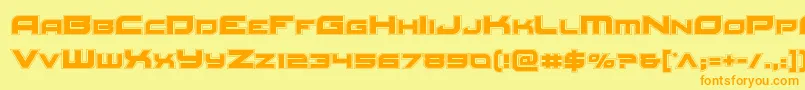 Redrocketacad Font – Orange Fonts on Yellow Background